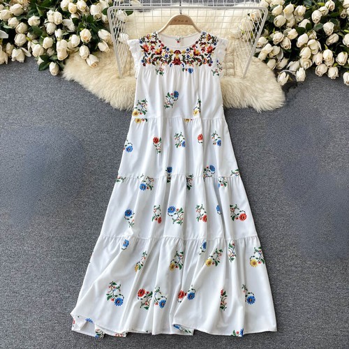 Robe midi boho sans - robe, manches