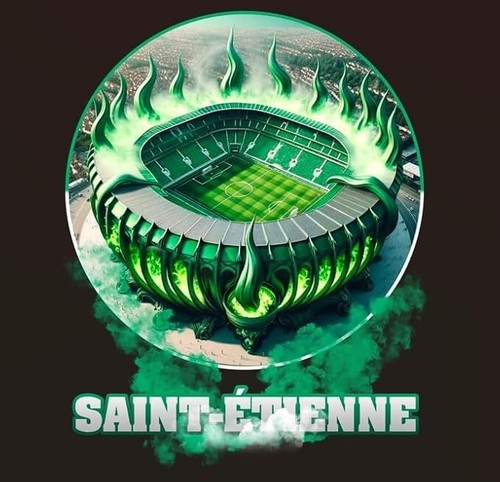 Tee shirt saint - saint-etienne, asse