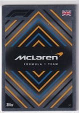 Topps F1 Turbo Attax 2022 Carte De Formule 1 N° 37 Logo D'équipe (McLaren)