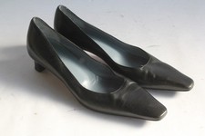 BALLY escarpin cuir noir T36 vintage (50804)