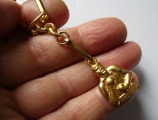 Ancien porte clé métal Sport Boxe Boxeurs Ring Gants Corde Championnat..