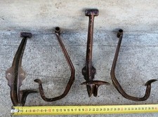E4- Lot 4 patère porte manteau école déco industriel vintage tôle marron 