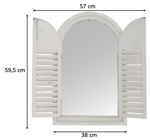 Miroir mural cadre bois - miroir, en