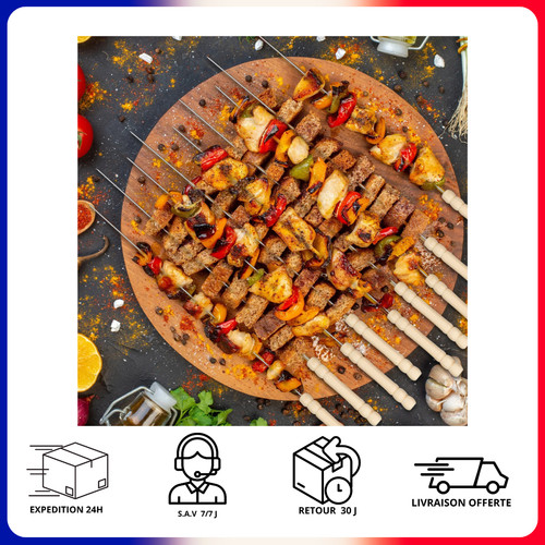 Brochettes barbecue acier - barbecue,