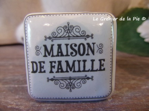 Bouton meuble carré - bouton,