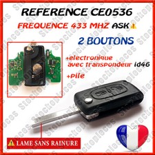 PLIP CLEF ELECTRONIQUE id46 CE0536 COMPATIBLE CITROEN C2 C3 2005-2009 /ASK/ VA2