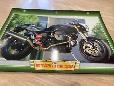 Moto Guzzi V11 Sport Scura 2002 fiche carte moto passion collection Atlas