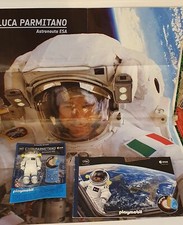 PLAYMOBIL - COLLECTOR ESA COSMONAUTE LUCA PARMINATO + AFFICHE + LIVRET PLAYMO