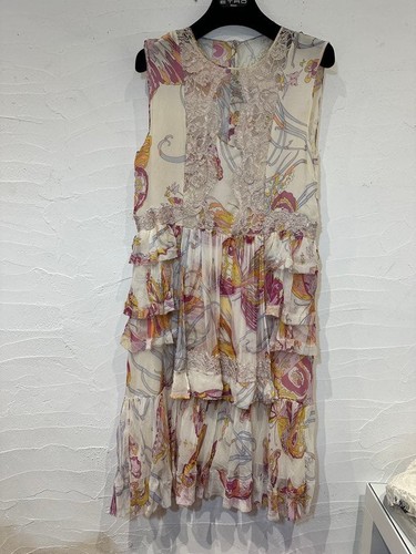 Robe soie multicolore - en,
