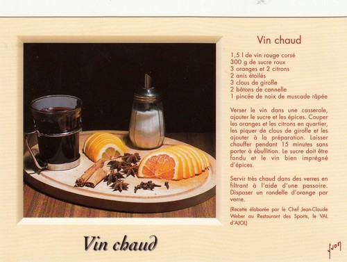 Recette vin chaud - recette,