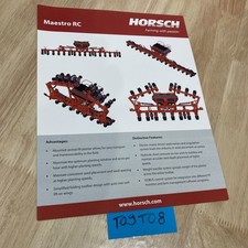Horsch Maestro RC prospectus catalogue publicité matériel agricole en anglais