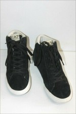EMPORIO ARMANI EA7 Baskets Montantes Velours Noir T 6 UK / 39.5 BE