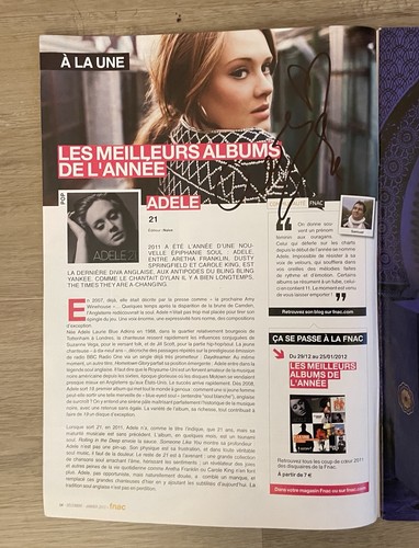 Magazine actu fnac adele - magazine,