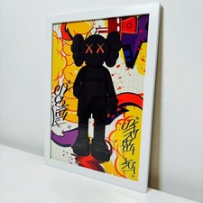Affiche KAWS Bearbrick avec