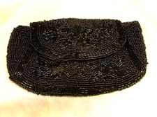 ANCIEN SAC PORTE MONNAIE BRODERIE Sablé DE PERLES POCHETTE AUMÔNIÈRE BOURSE