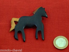 CHARMANTE BROCHE EN BOIS, 2 COULEURS, cheval