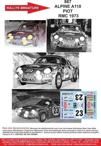 Decals ref 0867 alpine - ref,