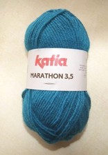 Pelote Laine katia Marathon 3.5 - Bleu vert