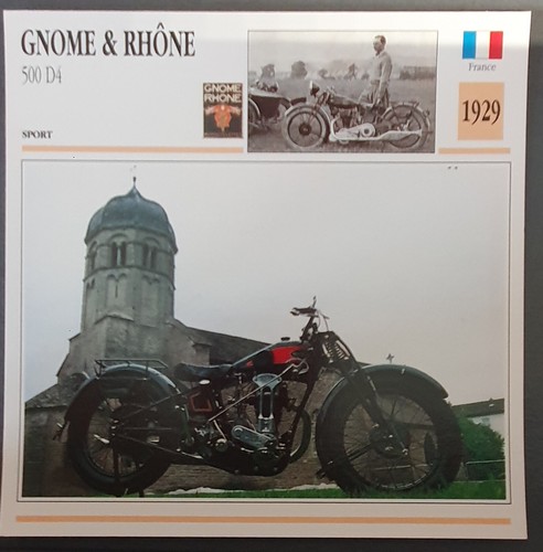 Carte moto gnome rhône 500 - &,