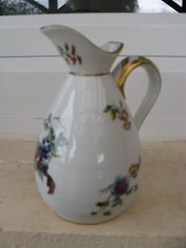 POT à LAIT PORCELAINE FRANKLIN Décor Fleurs et or matt 13 cm haut