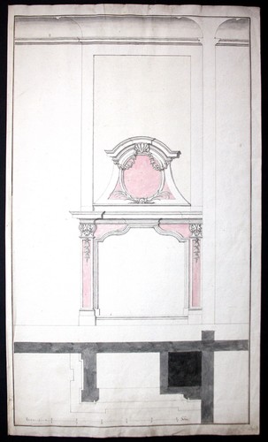 Dessins cheminée 18e - de,