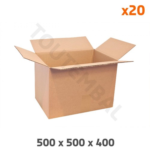 Caisse carton base carrée - carton,