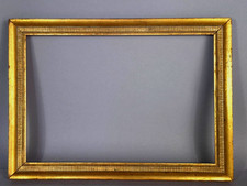 Petit cadre +verre 32x23 cm, feuillure: 28x19 cm bois mouluré doré C413