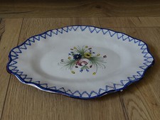 Plat  céramique , Cul noir (Forges les Eaux ?) 36 cm