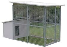 Chenil mod. Eco - niche pour chien mod. Dobermann et enclos 125x290 cm avec toit