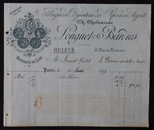 Facture 1897 PARIS r des