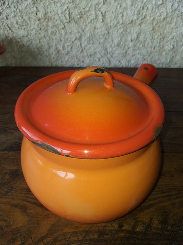 Ancien pot faitout émaillé - faitout,