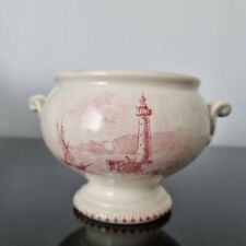 CREIL - DINETTE Ancienne Soupière Décor Bord de Mer fin XIXè Poupée Antique Doll