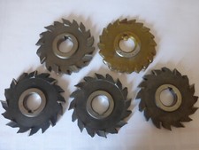 Lot de 5 Fraises 3 tailles HSS: 100x5x32 Neuve+ 3 fraises 100x10x27 + 100x12x27