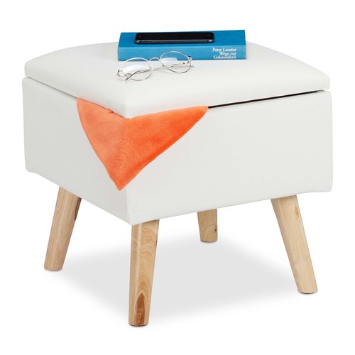 Tabouret pouf cuir - tabouret,