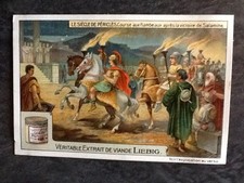 CHROMO COMPAGNIE LIEBIG SIECLE DE PERICLES COURSE FLAMBEAUX APRES SALAMINE 36626