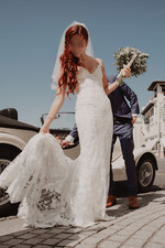 Robe de Mariée Sirène en dentelle I marque Houseofcb  I Taille S