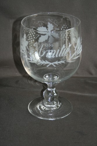 Gros verre pied ancien - gros,