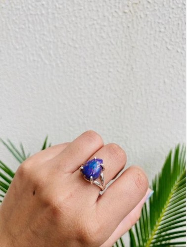 Bague argent 925 véritable - en,