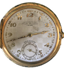 Ancienne montre  gousset IXOR/BREGUET  plaqué Or 15 rubis