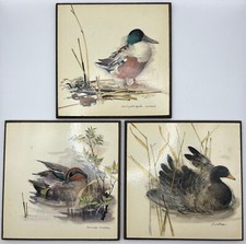 Lot de trois dessous de plats, Liège, Dessins canards.