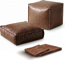 Leather Pouf - 2Pcs Wash-Free