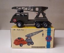 Camion-grue militaire Pacific en métal FRANCE-JOUET + boîte d'origine (1960)