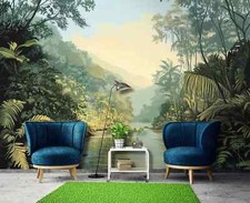 Jungle Peinture Photo Papier Peint pour Salle à Manger 312x218cm Mural non Tissé