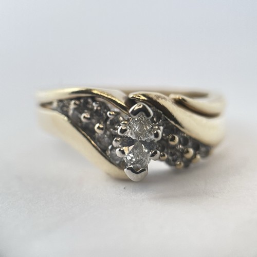 Bague vintage jaune 14ct - vintage,