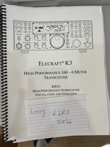Elecraft krx3 sub receiver - k3,