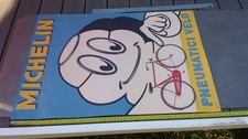 Ancienne affiche publicitaire Michelin, pneumatici vélo