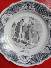 ASSIETTE PARLANTE SARREGUEMINES (REEDITION non signé) Les Devinettes - Sultan