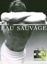 Publicité ancienne parfum eau de toilette Eau sauvage Christian Dior non parfumé