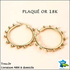 PLAQUÉ OR 18K Créoles