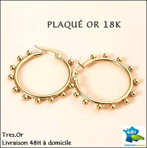 Plaqué 18k créoles - 18k,